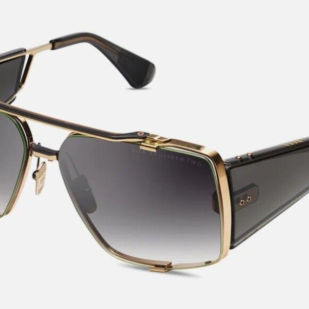 New DITA SOULINER-TWO DTS136-64-01-Z Gold/Black Iron/Grey Sunglass $,1.100+ TAX - Picture 4 of 5